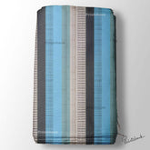 Blue Gray Stripes Fabric Material For Clothing